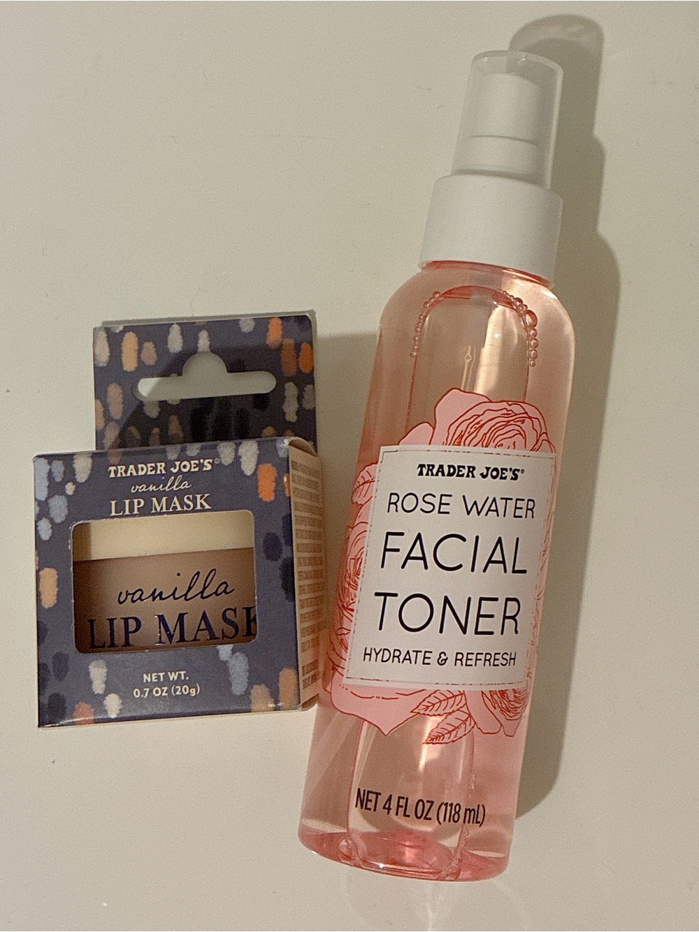 Trader Joe's Lip Mask & Rose Water Facial Toner